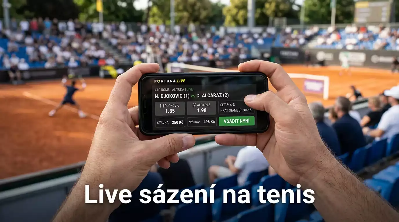 Live sázení na tenis - sledování zápasu a živé sázky přes mobilní zařízení