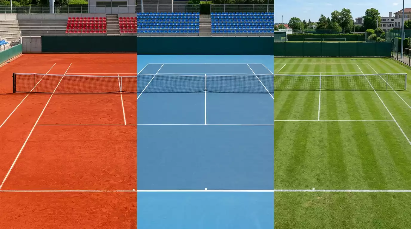 Tenisové povrchy pro sázení - antukový dvorec, travnatý kurt a tvrdý povrch